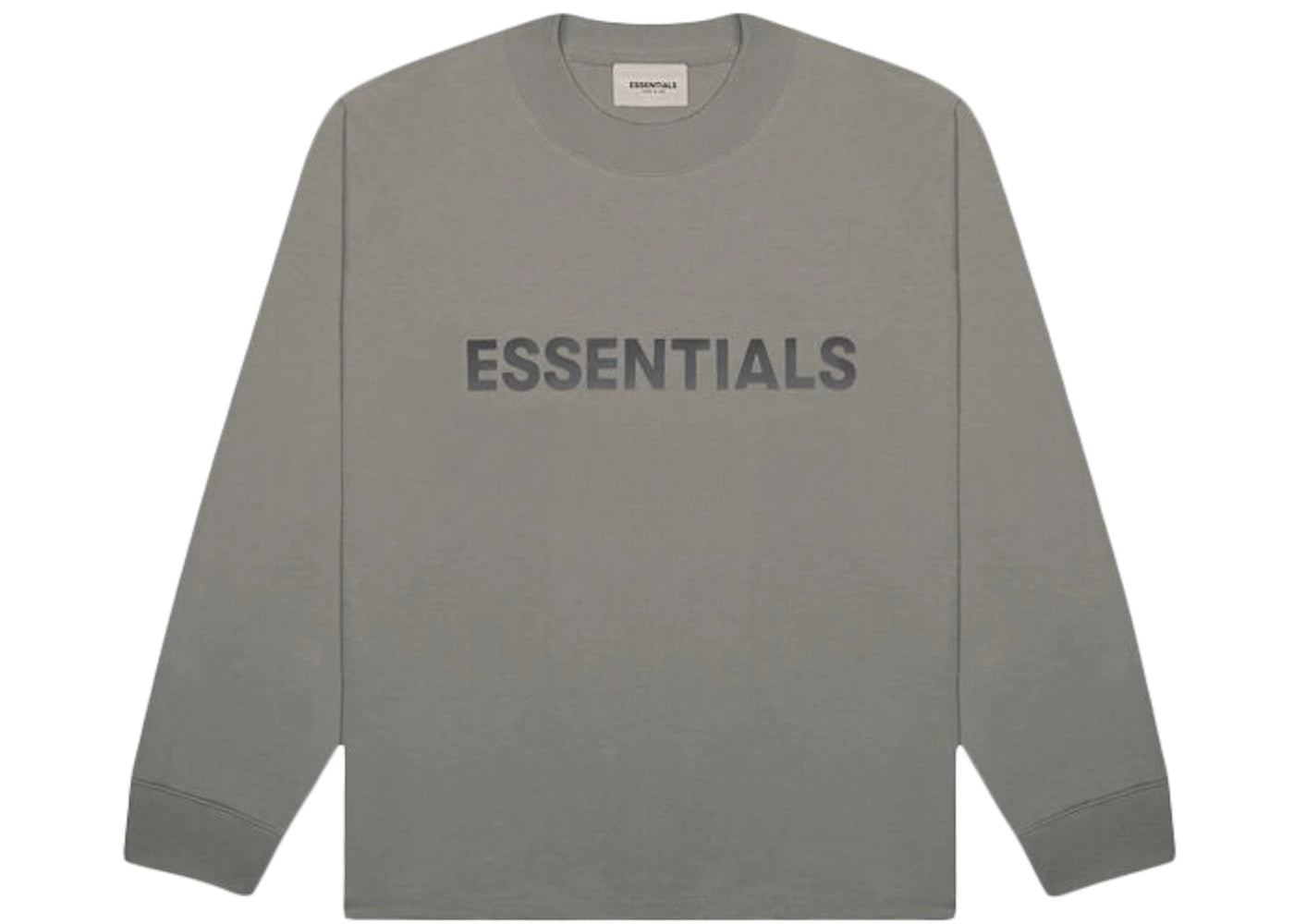 Fear of God Essentials 3D Silicon Applique Boxy Long Sleeve T-Shirt Gray Flannel/Charcoal