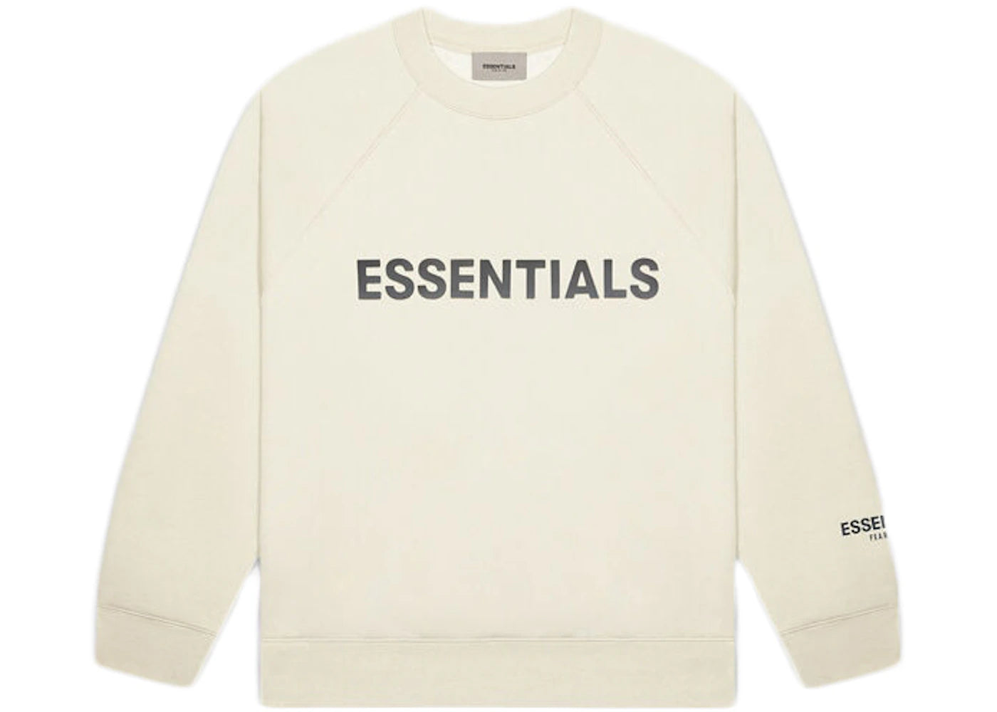 Fear of God Essentials 3D Silicon Applique Crewneck Buttercream