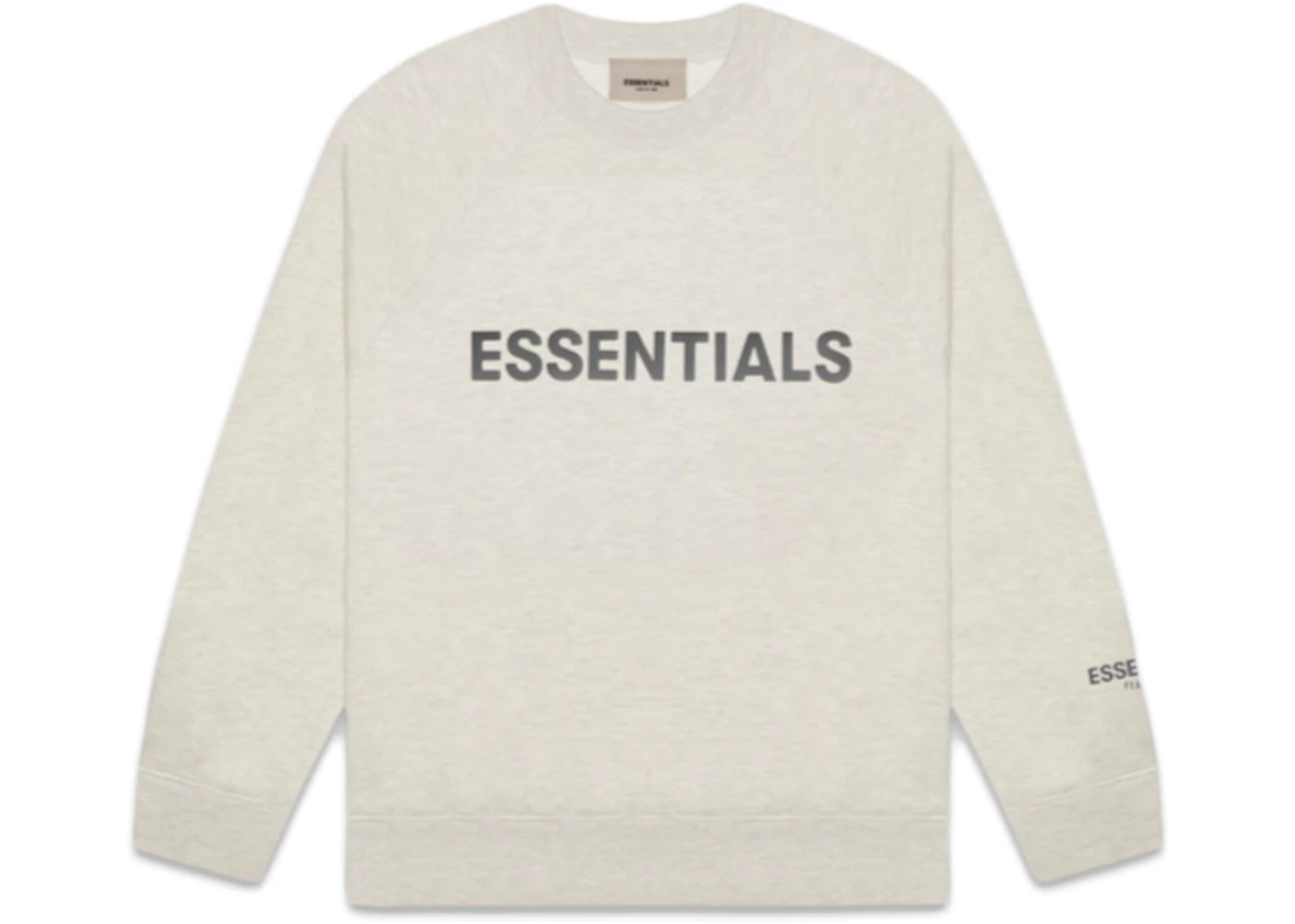 Fear of God Essentials 3D Silicon Applique Crewneck Oatmeal Heather