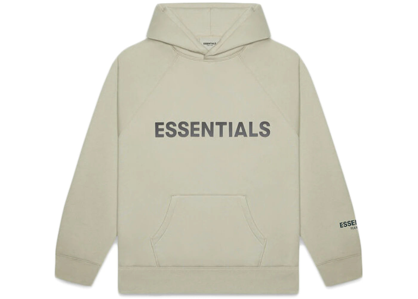 Fear of God Essentials 3D Silicon Applique Pullover Hoodie Moss