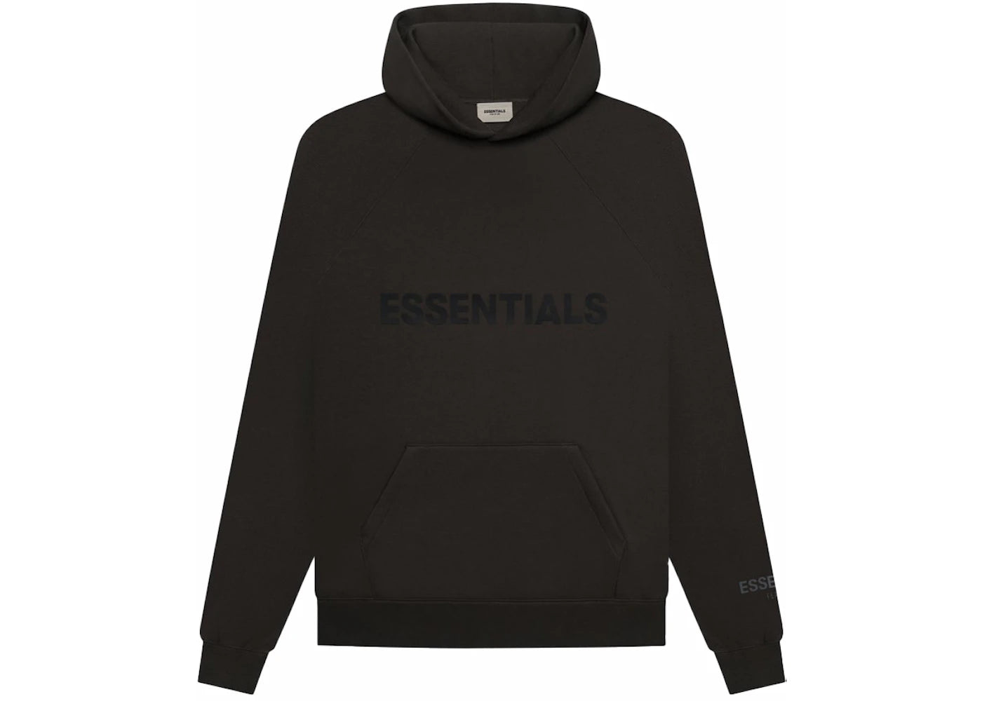 Fear of God Essentials 3D Silicon Applique Pullover Hoodie Weathered Black