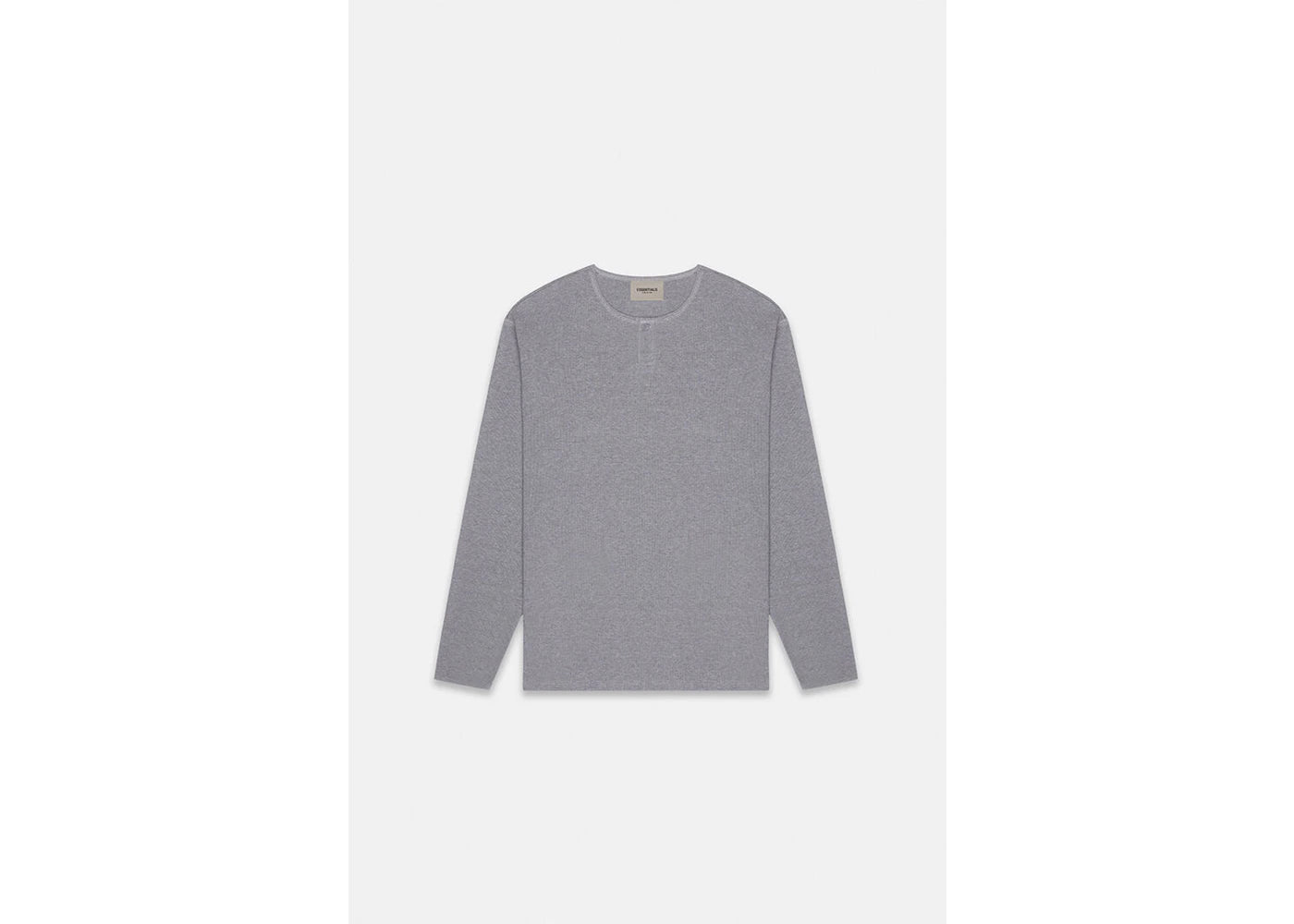 Fear of God Essentials Thermal Longsleeve Henley T-Shirt Heather Grey