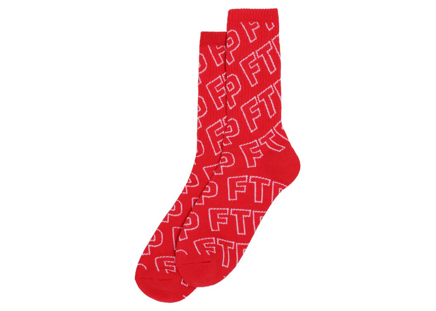 FTP All Over Outline Logo Socks Red