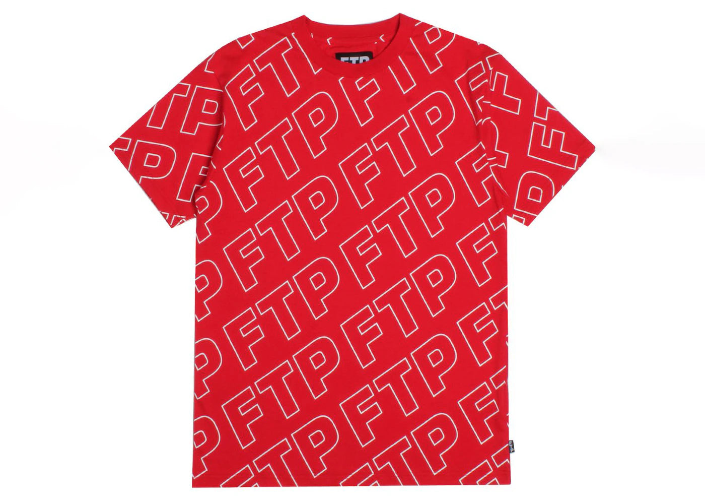 FTP All Over Outline Logo Tee Red