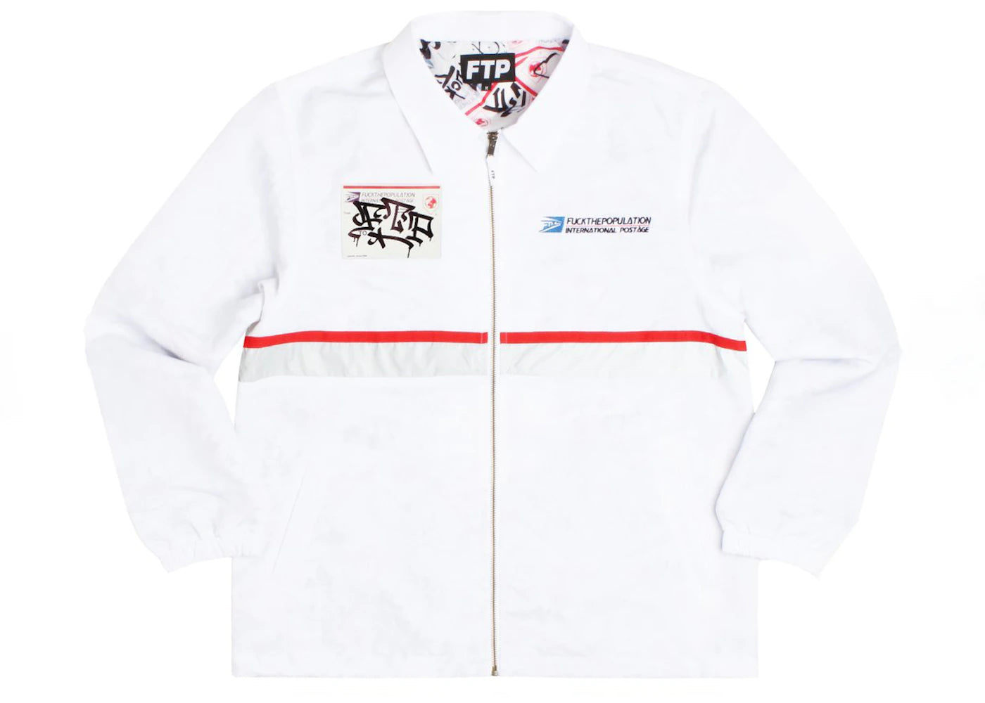 FTP Postal Coach Jacket White