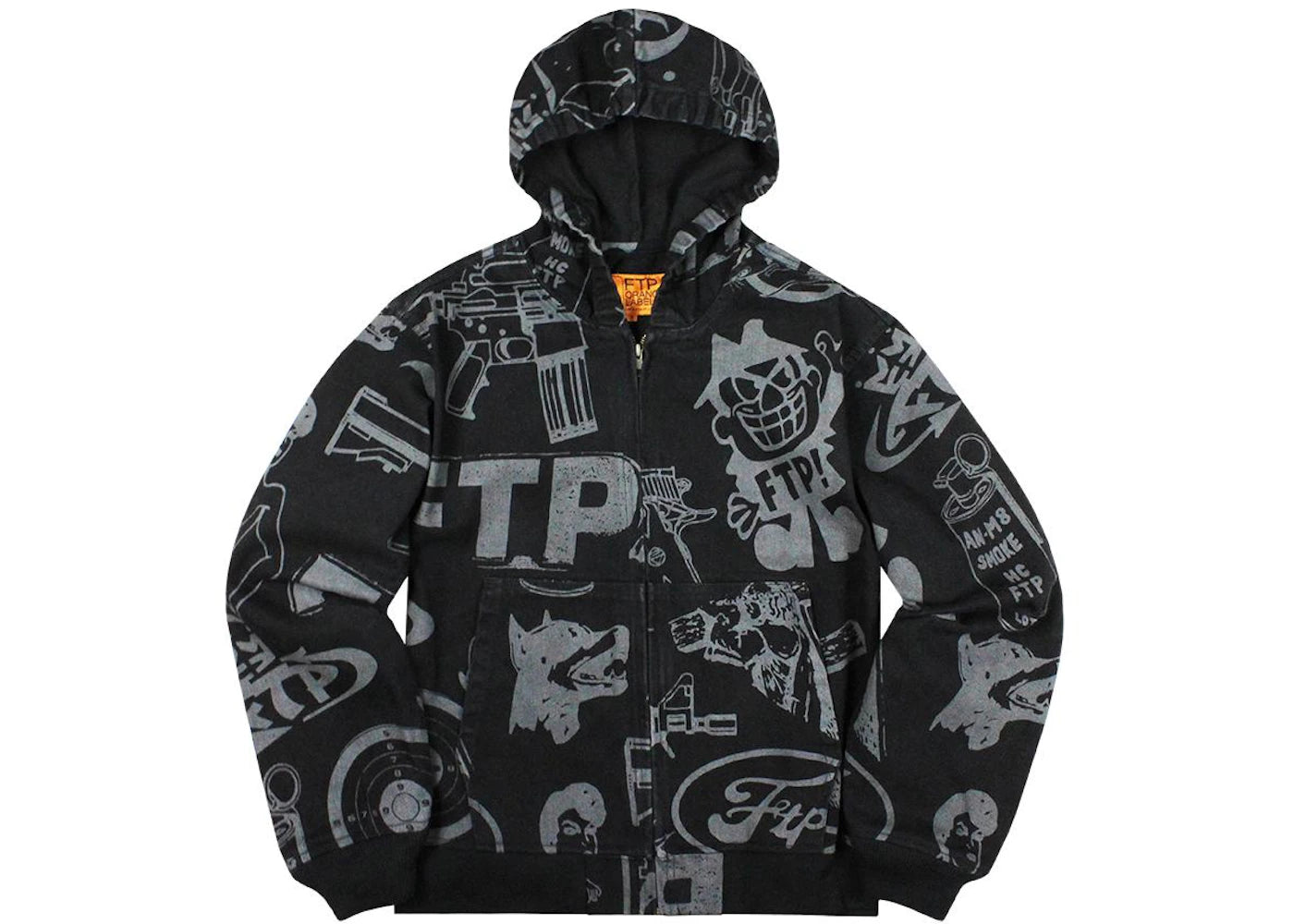 FTP Psycho Denim Jacket Black