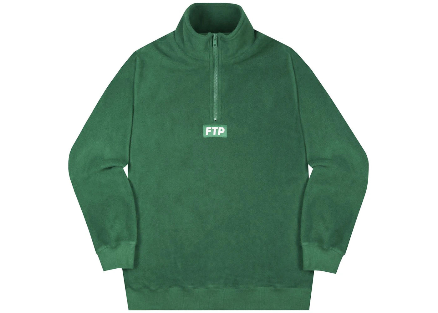 FTP Sherpa Half Zip Jacket Green