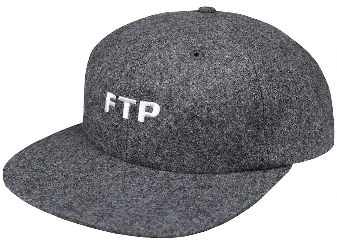 FTP Wool Logo 6 Panel Hat Charcoal