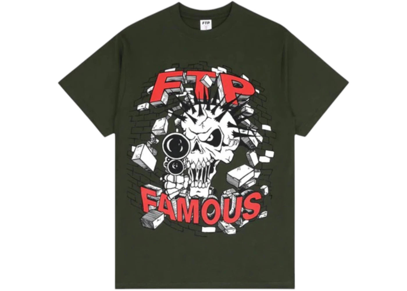 FTP x Famous Skull Tee Hunter Green