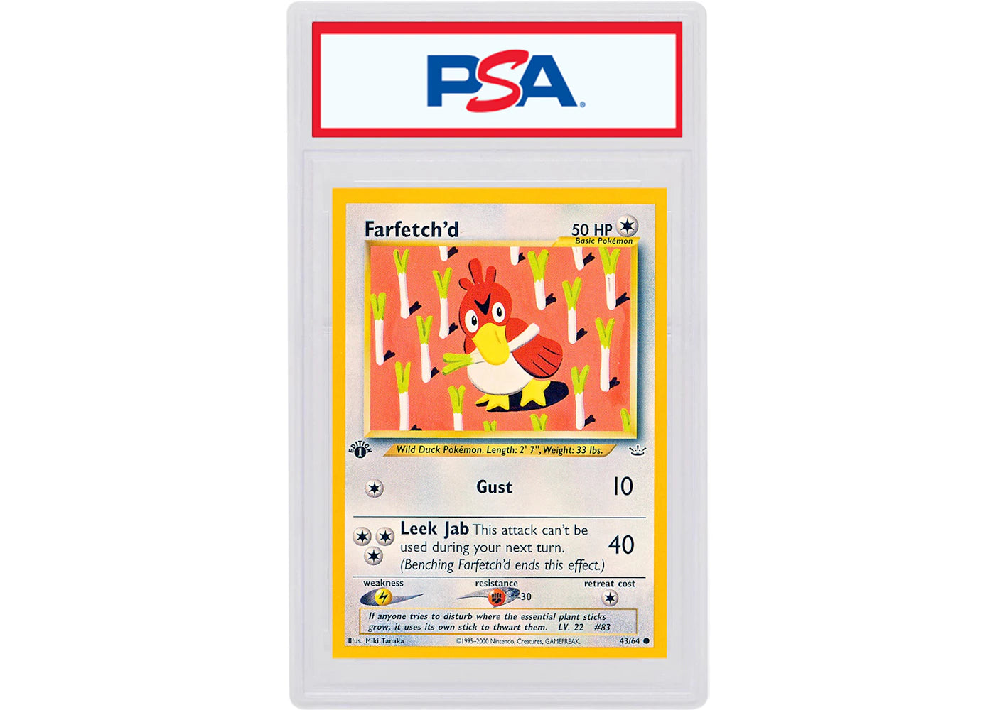Farfetch'd 2001 Pokemon TCG Neo Revelation 1st Edition #43/64 (PSA or BGS Graded)