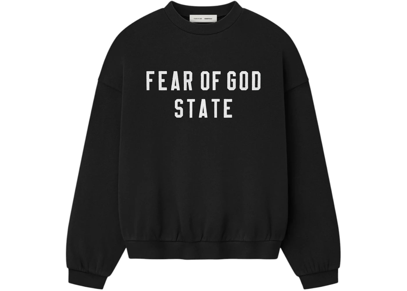 Fear of God Essentials 90's Fleece Crewneck Jet Black