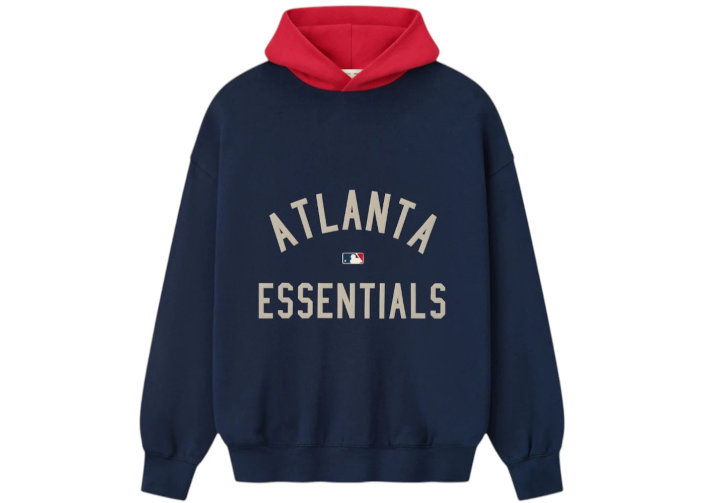 Fear of God Essentials Atlanta Braves Hoodie Navy/Red