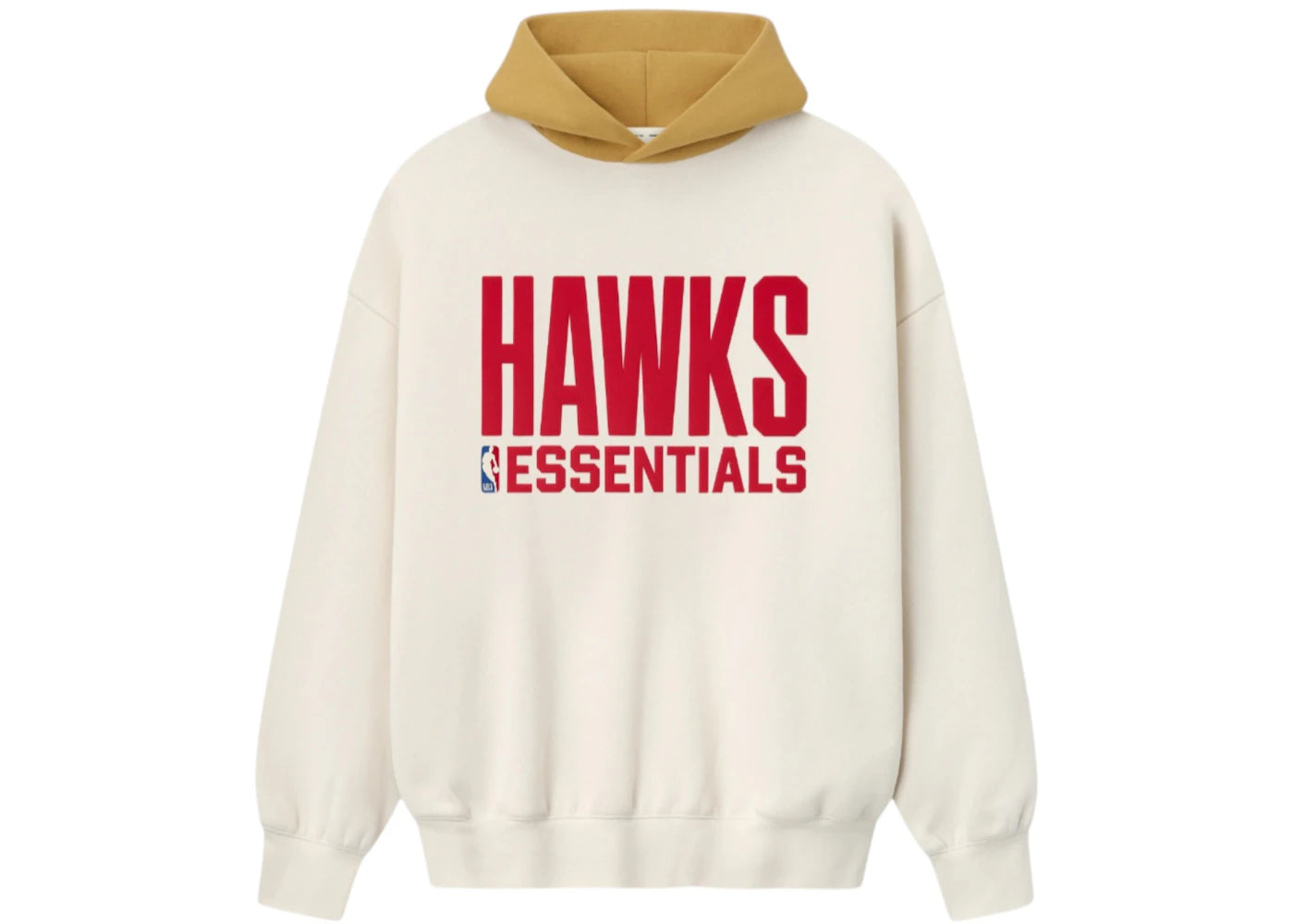 Fear of God Essentials Atlanta Hawks Hoodie Cream/Caramel Yellow
