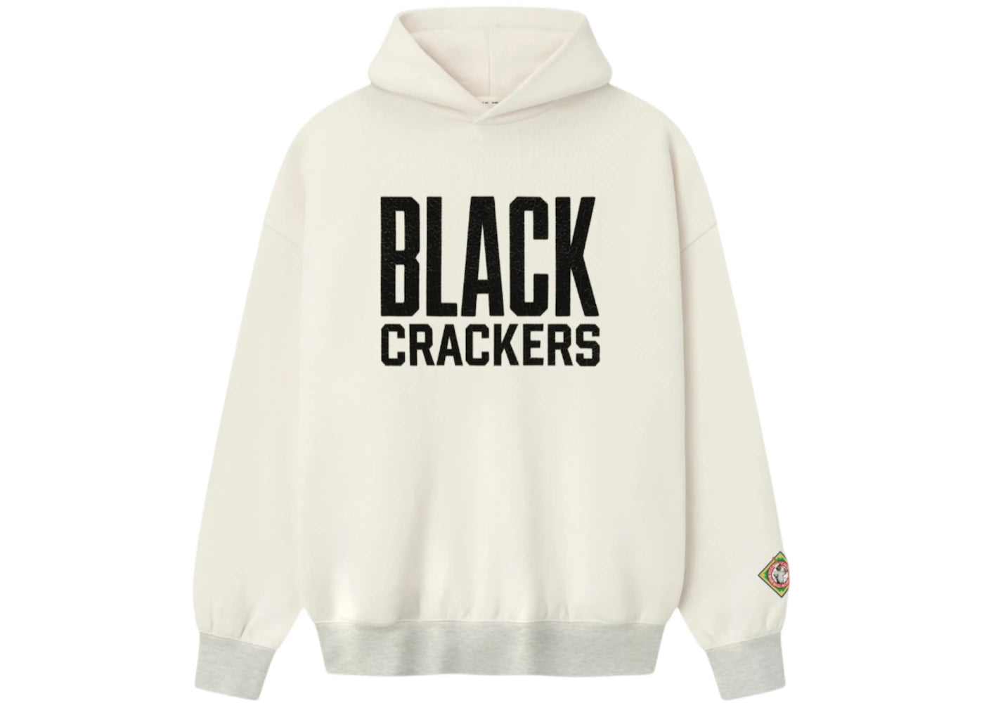 Fear of God Essentials Black Crackers Hoodie Cream White