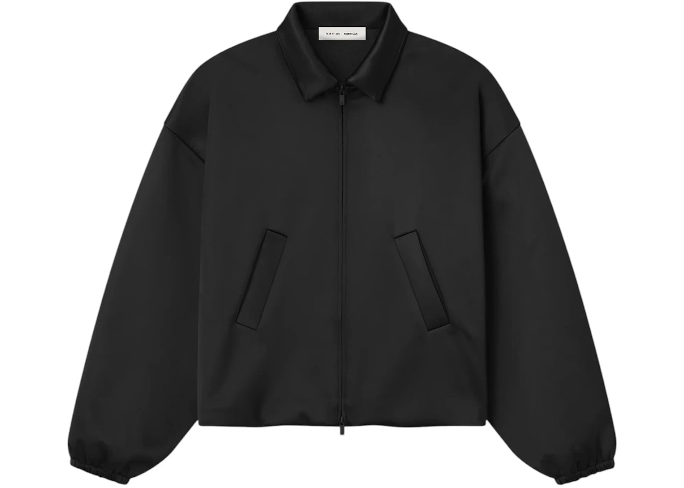 Fear of God Essentials Bonded Satin Bomber Jet Black
