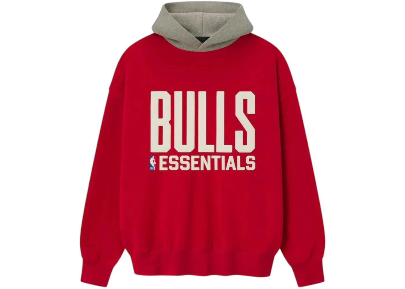 Fear of God Essentials Bulls Sport Hoodie Red/Concrete Heather