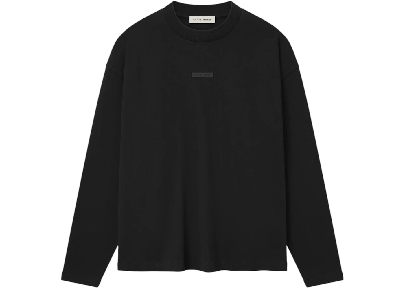Fear of God Essentials Classic Long Sleeve Tee (FW25) Jet Black