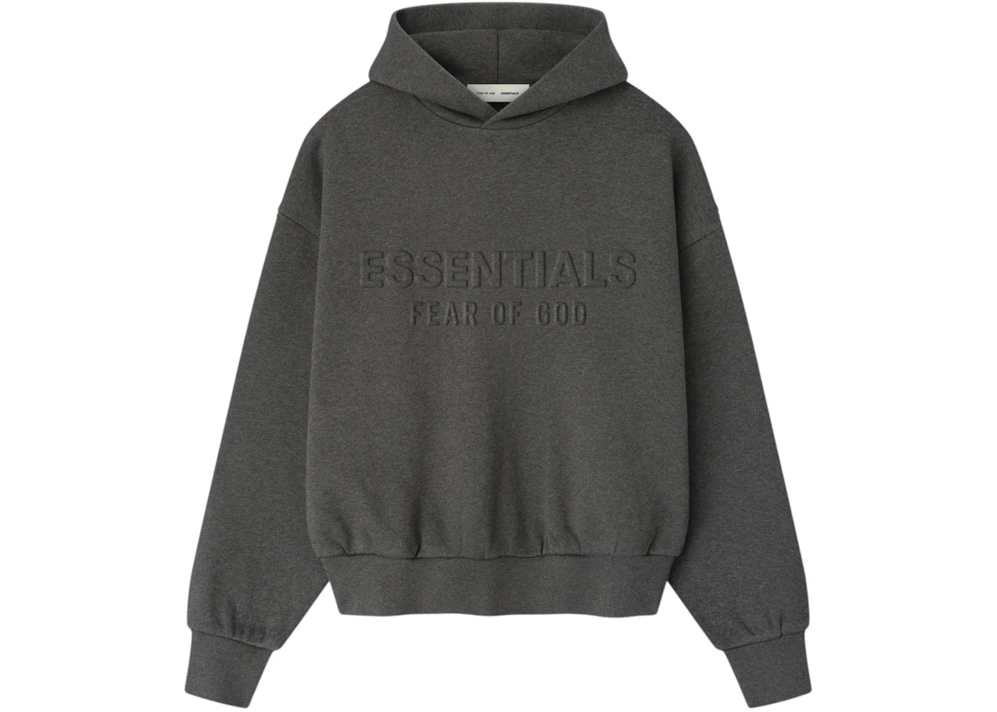 Fear of God Essentials Embossed Essentials Classic Hoodie Charcoal Heather