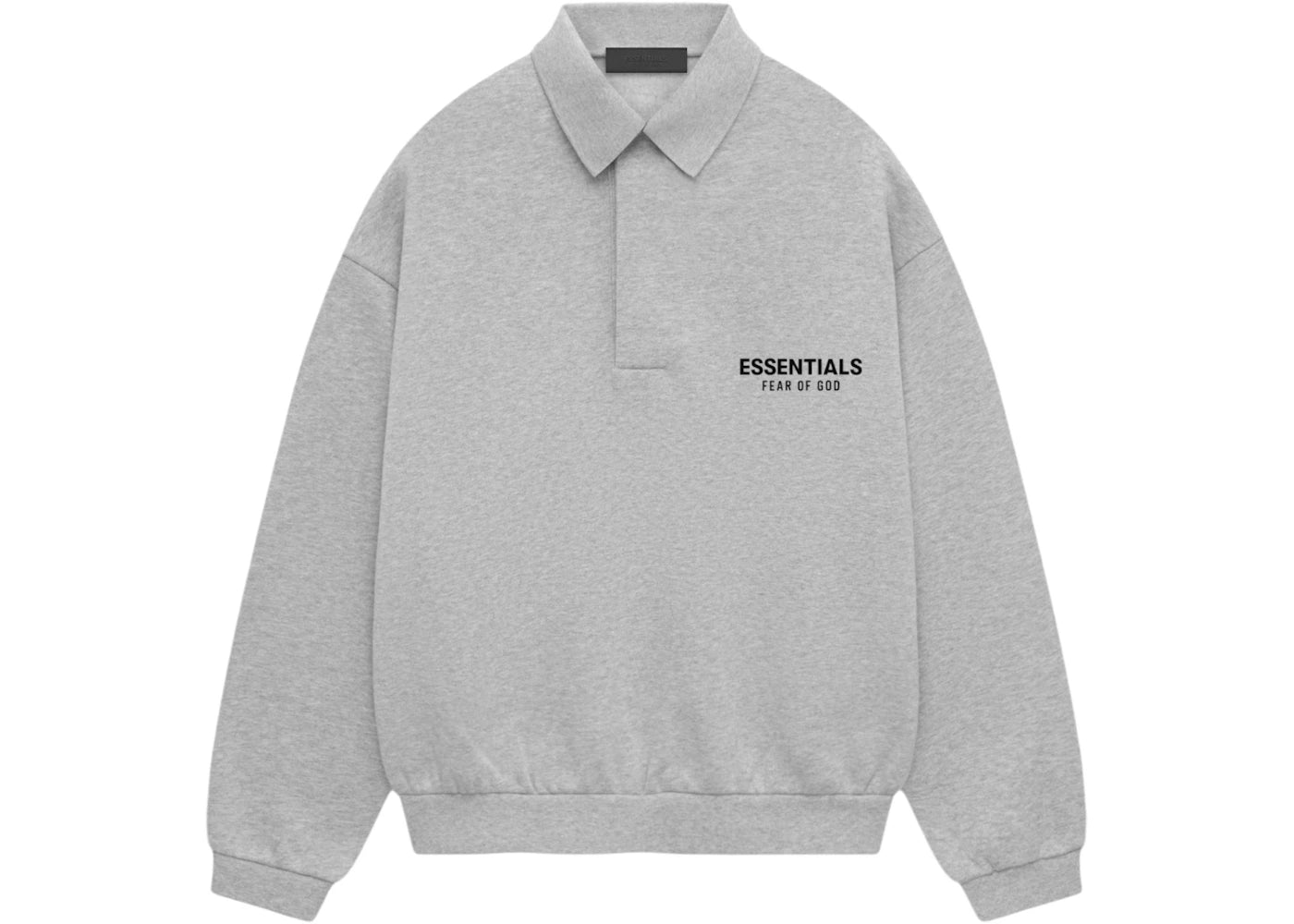 Fear of God Essentials Fleece Polo Light Heather Gray