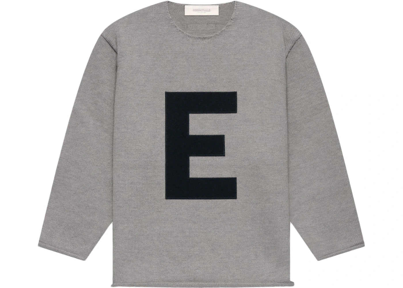 Fear of God Essentials Kids Big E Raw Edge Sweater Dark Oatmeal
