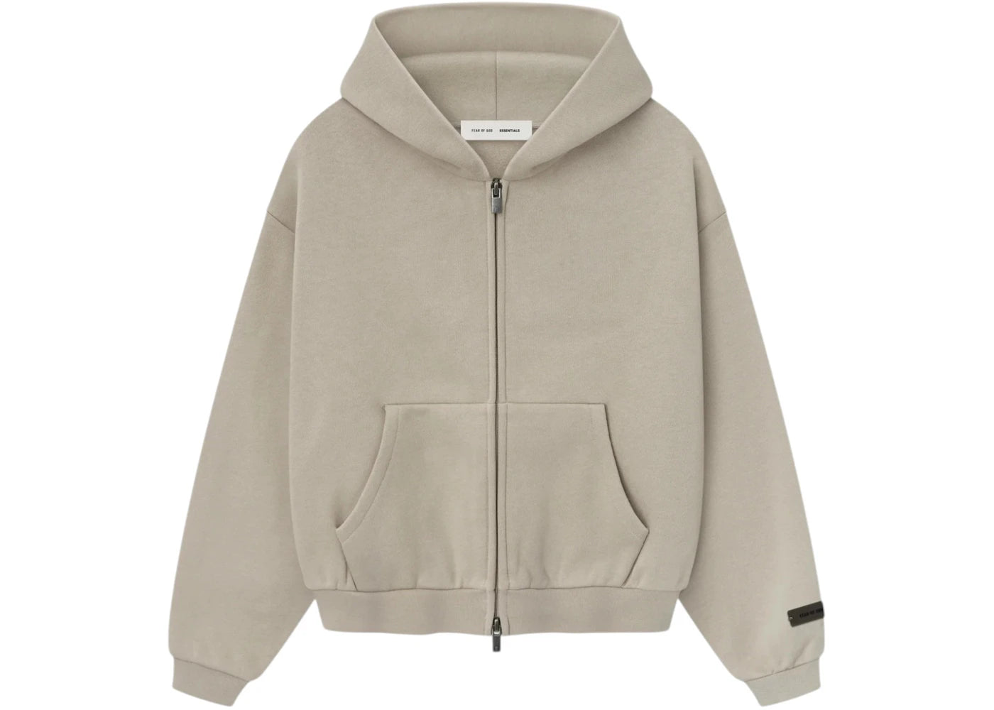 Fear of God Essentials Kids Classic Fleece Zip-Up Hoodie Timber