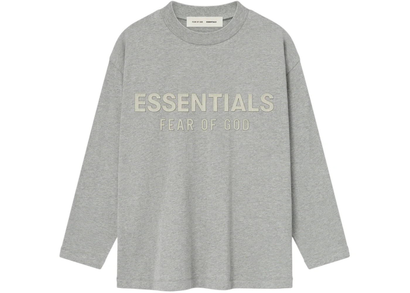 Fear of God Essentials Kids Classic Long Sleeve Tee Concrete Heather