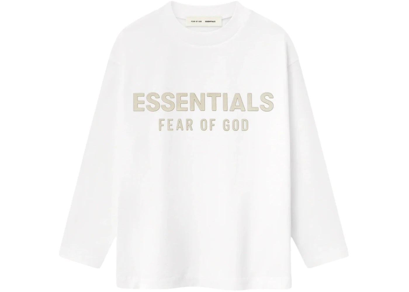 Fear of God Essentials Kids Classic Long Sleeve Tee (FW25) Cloud White