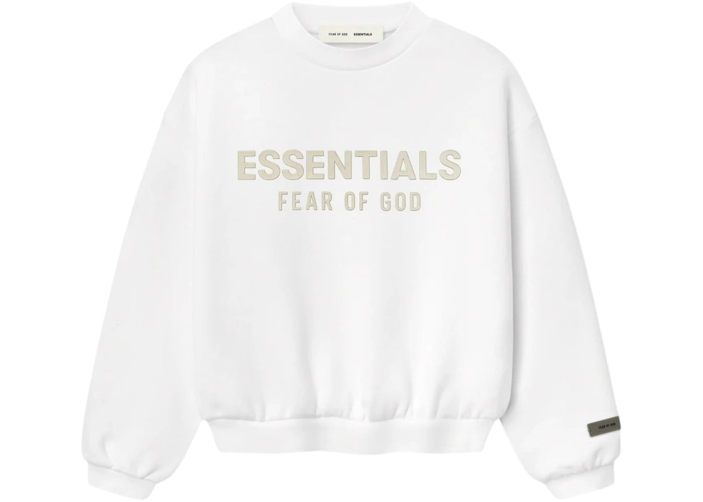 Fear of God Essentials Kids Fleece Crewneck Cloud White