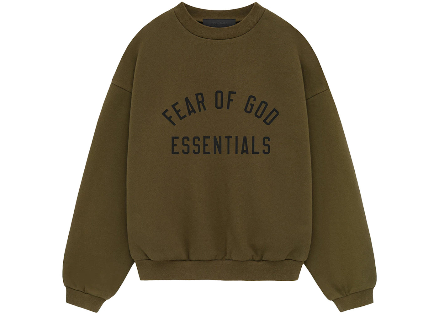 Fear of God Essentials Kids Fleece Crewneck Olive