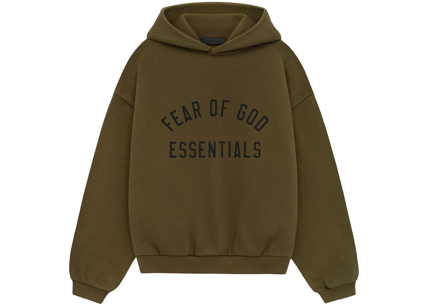 Fear of God Essentials Kids Fleece Hoodie Olive