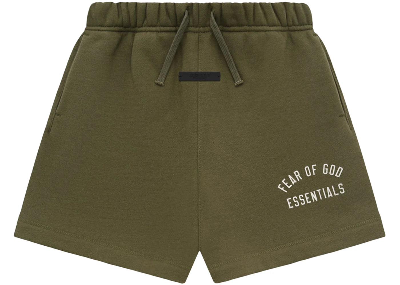 Fear of God Essentials Kids Fleece Soccer Short Military