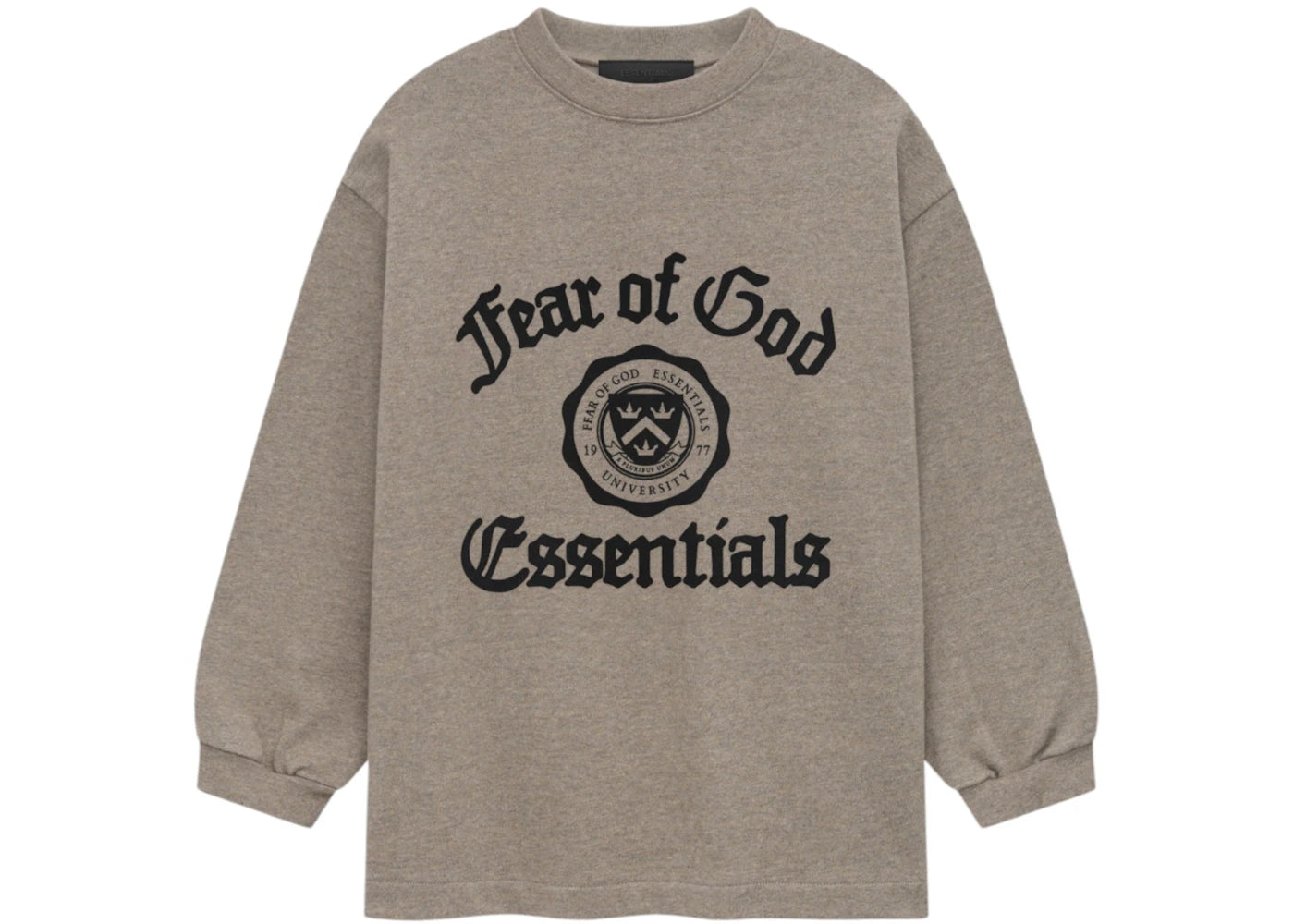 Fear of God Essentials Kids Heavy Longsleeve Tee Heather Gray