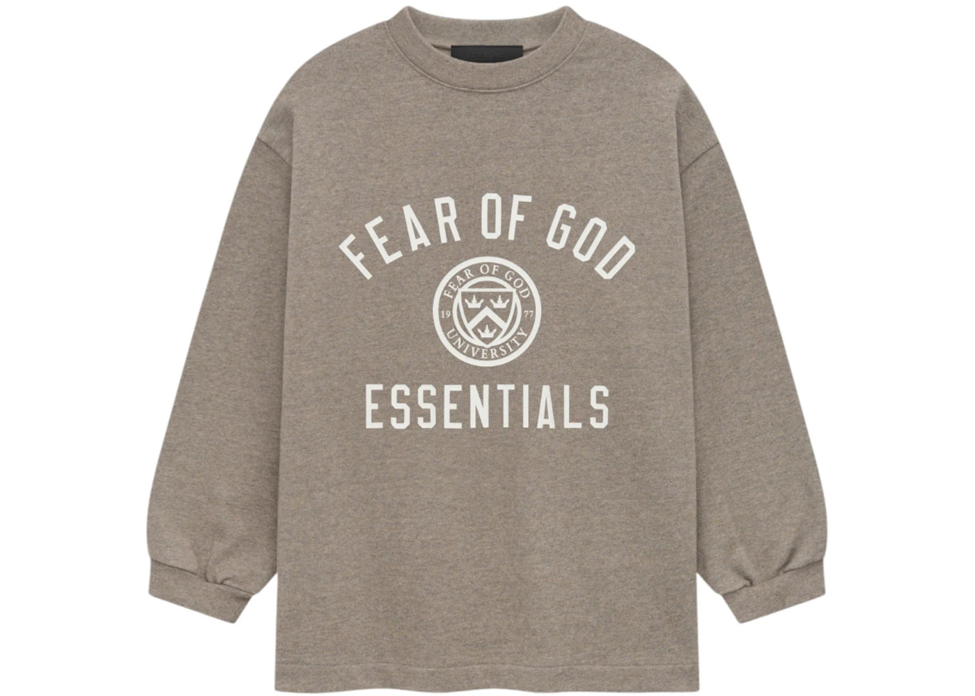 Fear of God Essentials Kids Jersey Long Sleeve Tee (FW24) Heather Gray