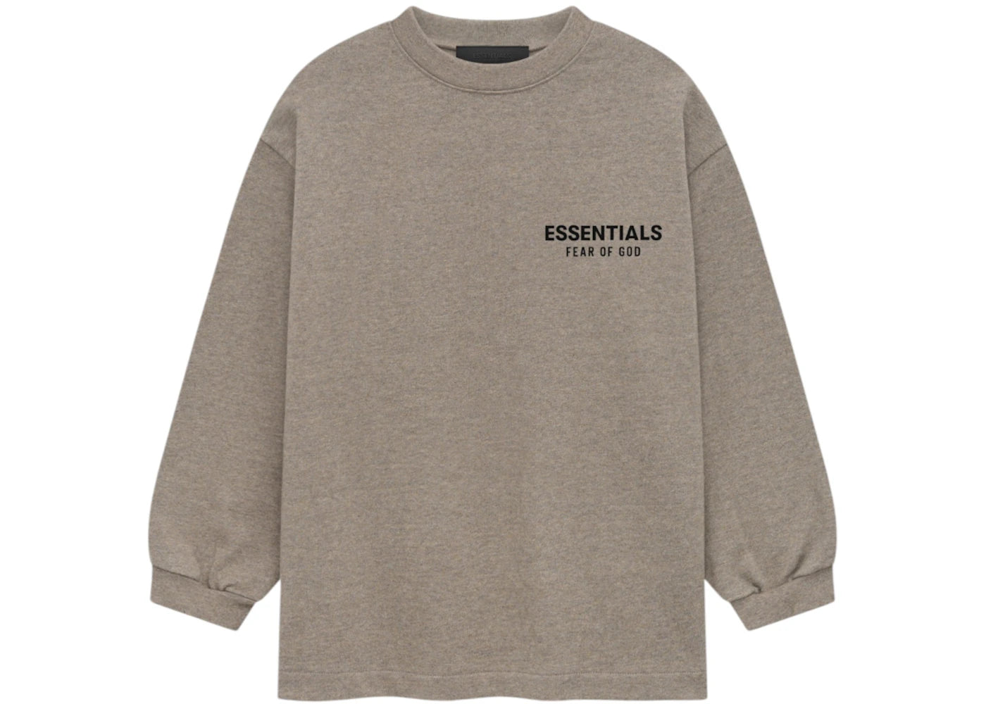 Fear of God Essentials Kids Jersey Long Sleeve Tee Heather Gray