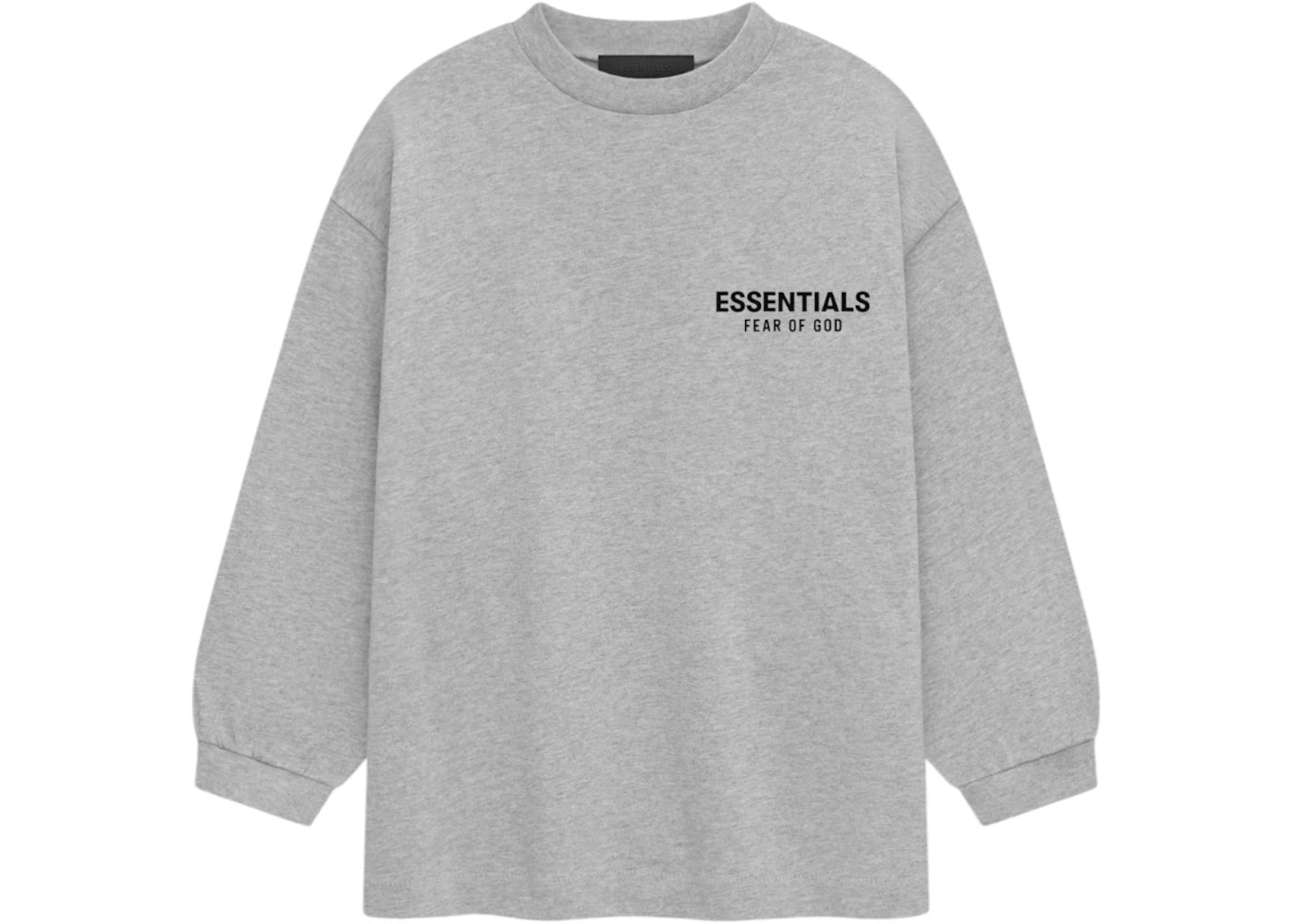 Fear of God Essentials Kids Jersey Long Sleeve Tee Light Heather Gray