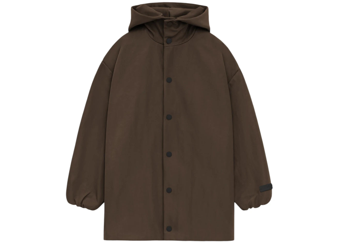 Fear of God Essentials Kids Textured Nylon Hooded Coaches Jacket Brown