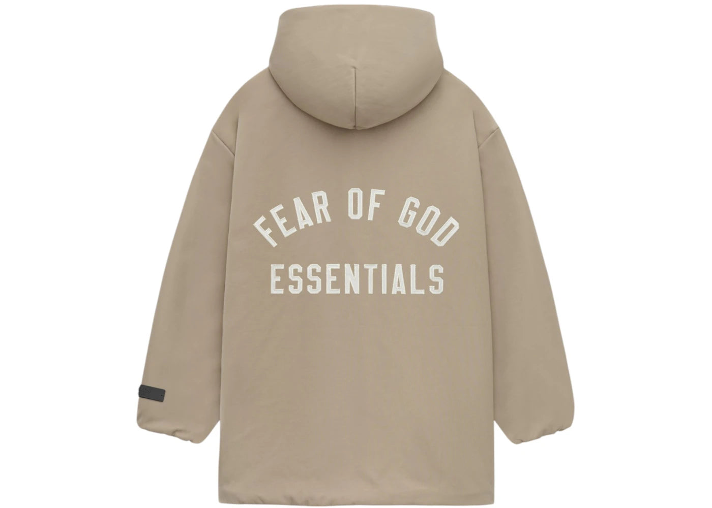 Fear of God Essentials Kids Textured Nylon Hooded Coaches Jacket Desert Sand
