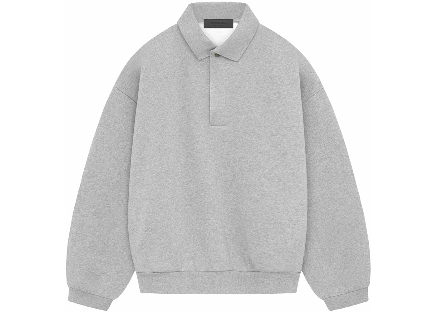 Fear of God Essentials Longsleeve Polo Light Heather Grey