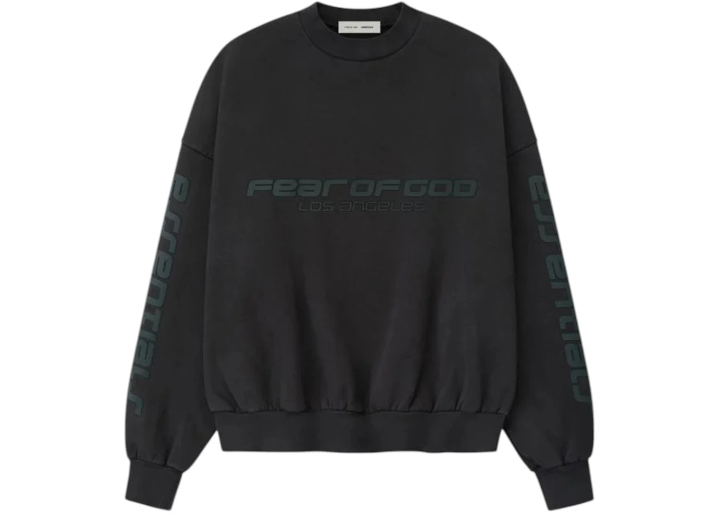 Fear of God Essentials Los Angeles Heavy Fleece Cropped Sweatshirt Vintage Black