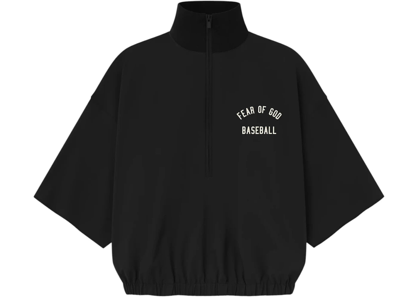 Fear of God Essentials MLB 3/4 Sleeve Half Zip Jacket Black