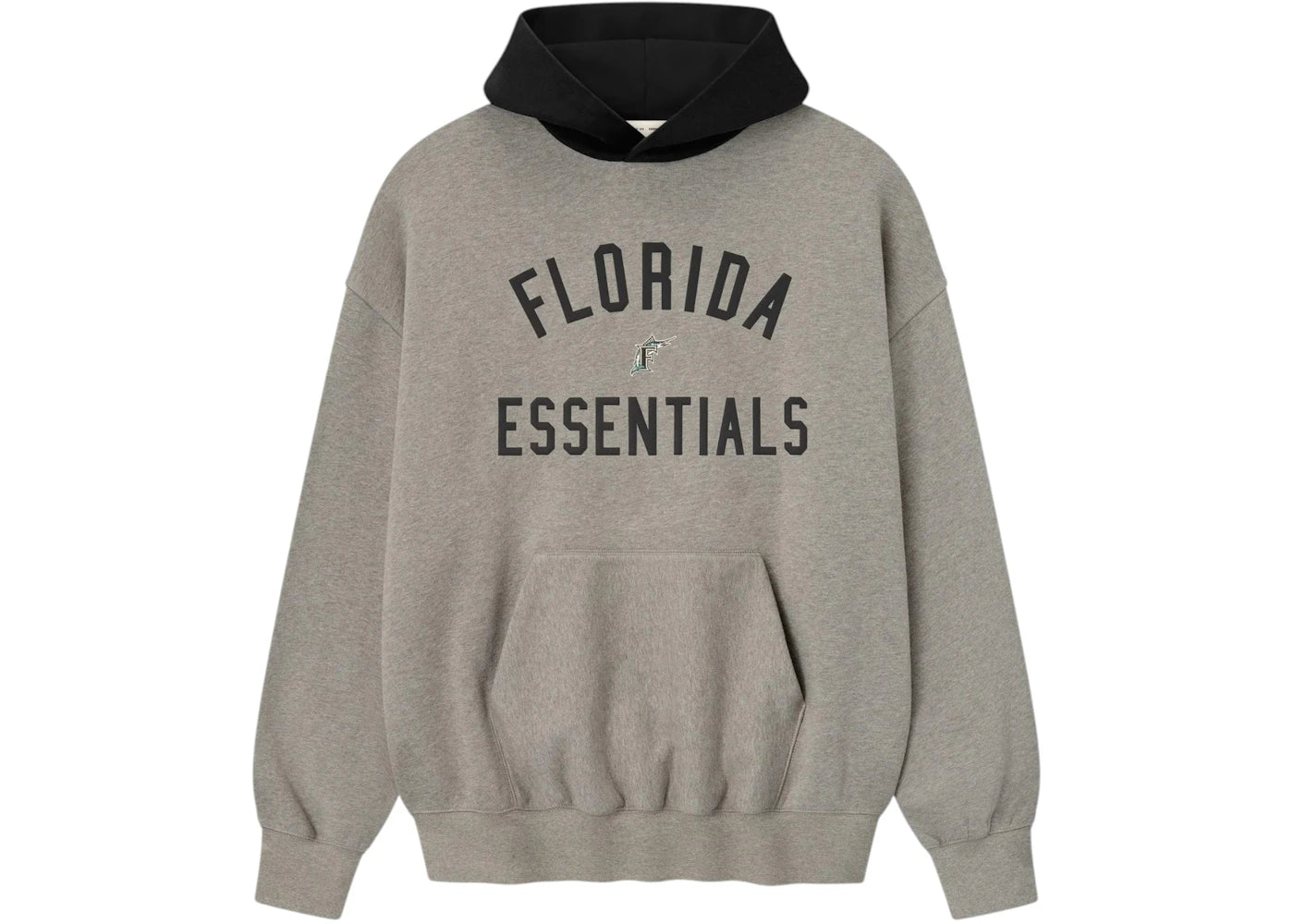 Fear of God Essentials Marlins Sport Hoodie Concrete Heather/Blk