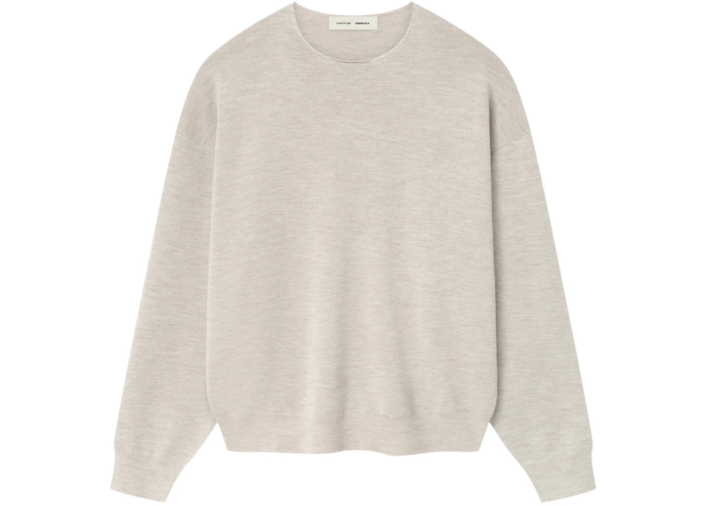 Fear of God Essentials Merino Crewneck Sweater Heather Stone