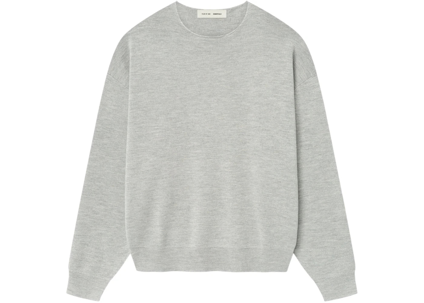 Fear of God Essentials Merino Long Sleeve Crewneck Sweater Concrete Heather