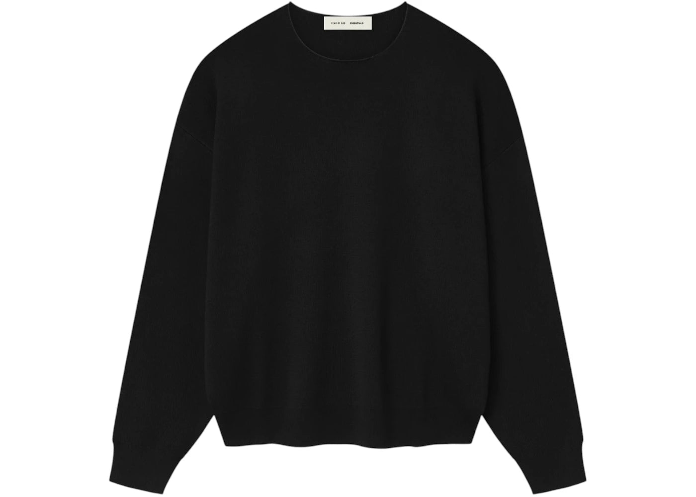 Fear of God Essentials Merino Long Sleeve Crewneck Sweater Jet Black
