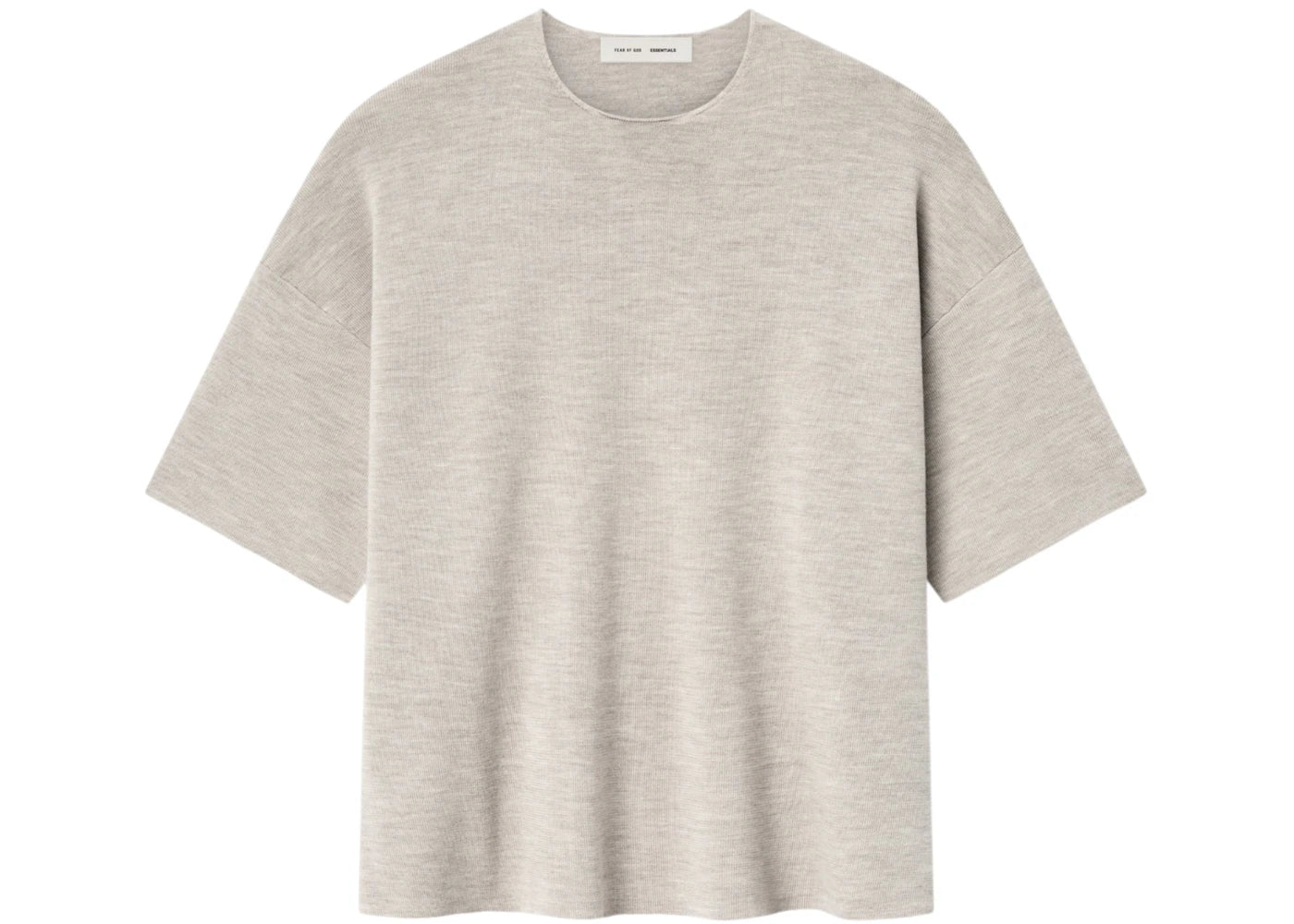 Fear of God Essentials Merino Short Sleeve Sweater Heather Stone