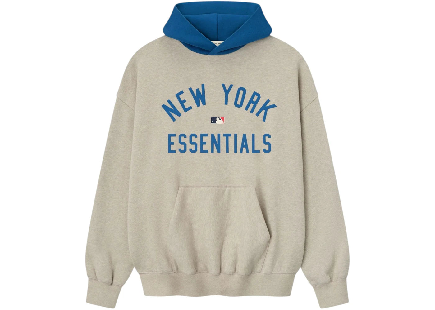 Fear of God Essentials Mets Sport Hoodie Heather Stone/Blue Sapphire