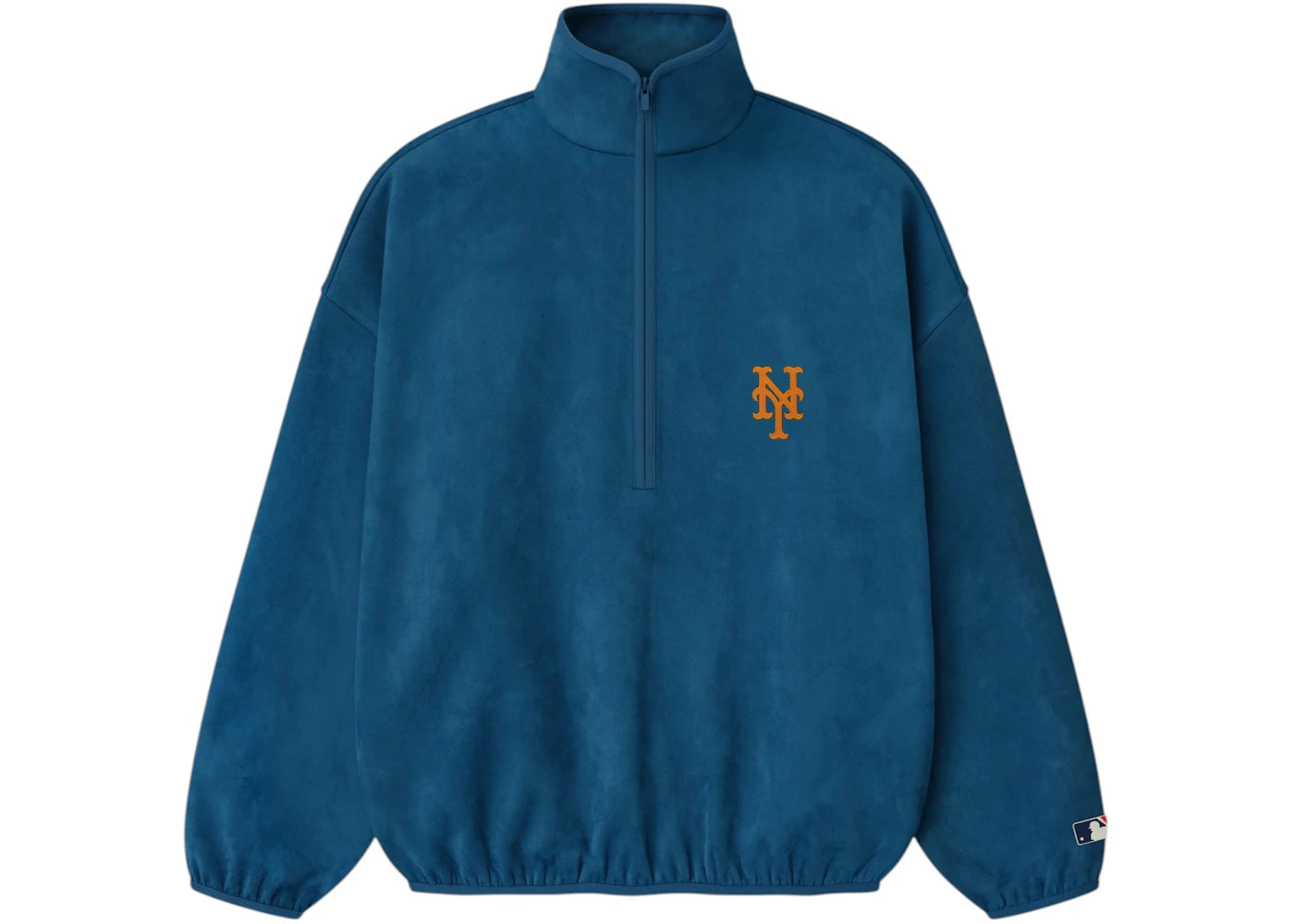 Fear of God Essentials Mets Suede Fleece Modern Half Zip Top Blue Sapphire