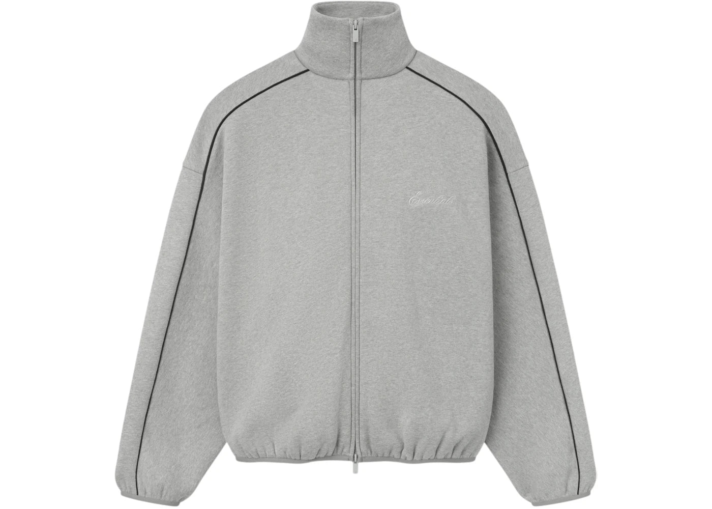 Fear of God Essentials Modern Piping Track Jacket Concrete Heather/Black