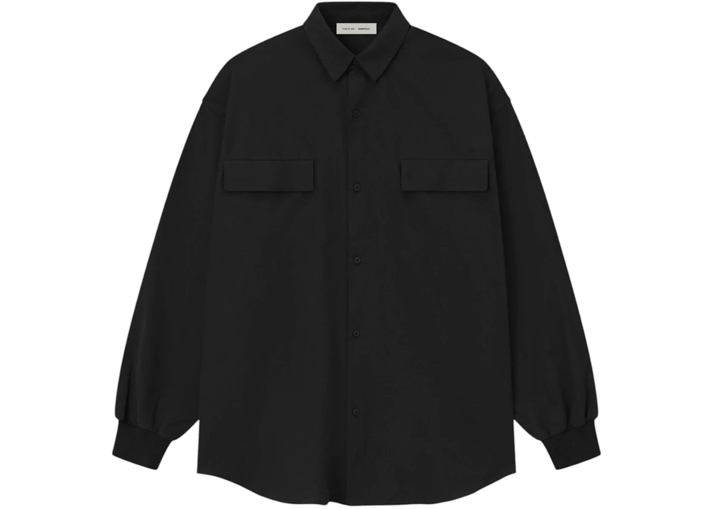 Fear of God Essentials Oxford Shirt Jet Black