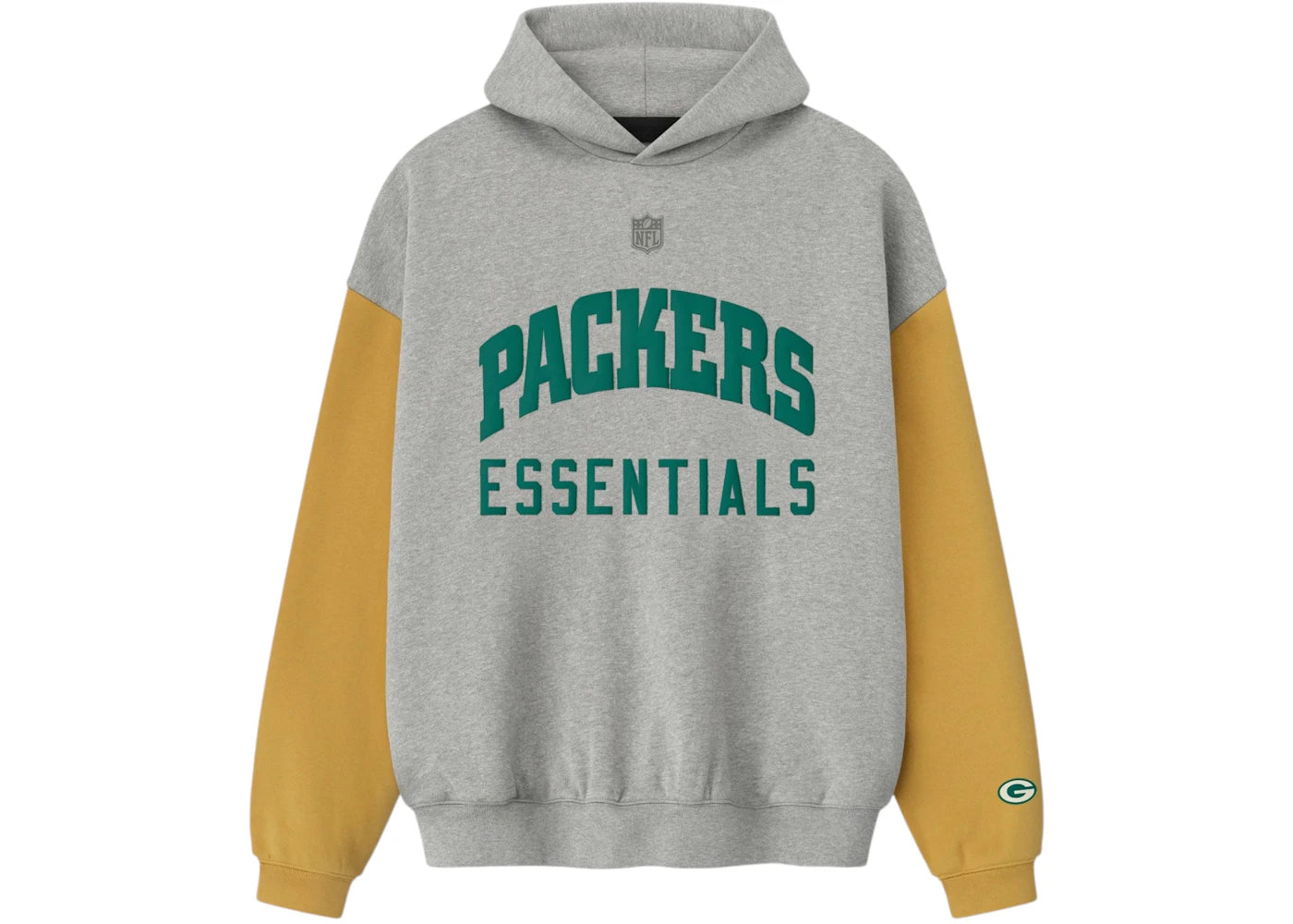 Fear of God Essentials Packers Sport Hoodie Concrete Heather/Canyon